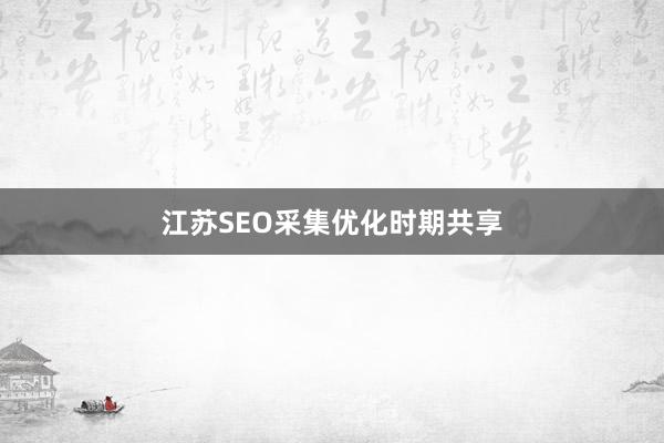 江苏SEO采集优化时期共享
